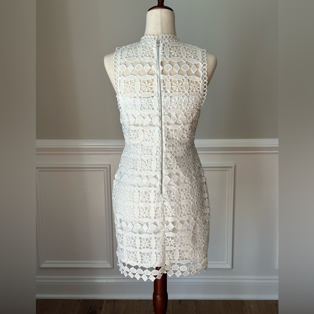 Lulu's White Crochet Sheath Mini Dress - Picture 7 of 14